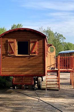 Roulotte près de Amiens dans la Somme.