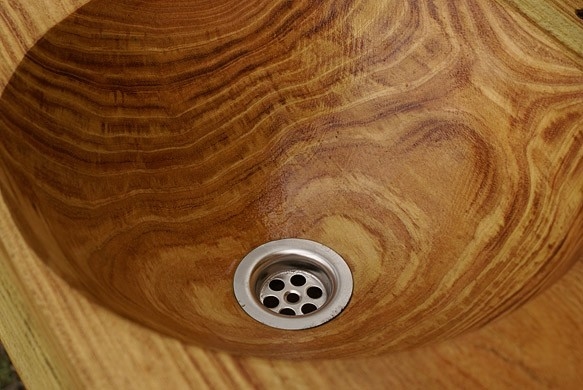 lavabo en bois roulotte