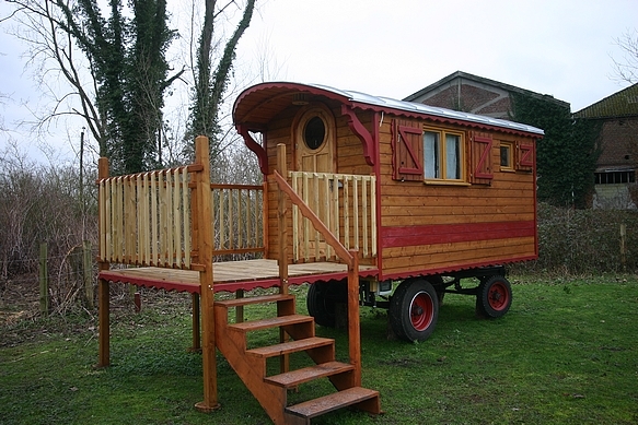 roulotte idéale pour réaliser une chambre d'amis.