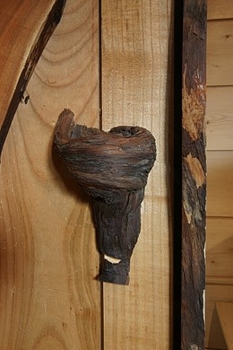 poignée en pied de vigne de la porte coulissante