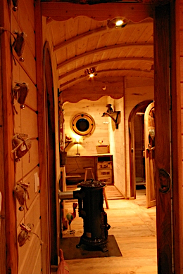 Vue depuis la chambre de la roulotte.