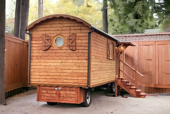 Roulotte 4 saisons à vivre à l'année.