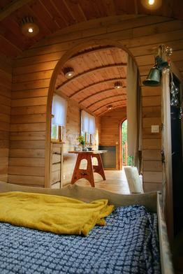 Roulotte pour y vire à l année.