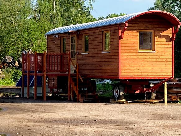 Roulotte solaire et gaz. 