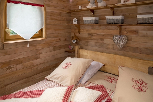 Roulotte près de la ville thermale de Spa en Belgique.