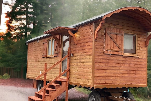 Roulotte autonome en Alsace.