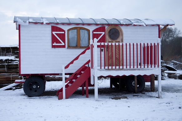Roulotte fonctionnant même avec de la neige........