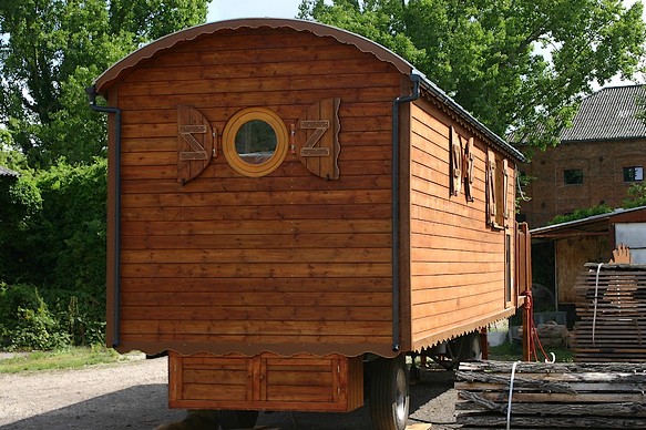 Roulotte près de Spa en Belgique dans la région Wallonne.