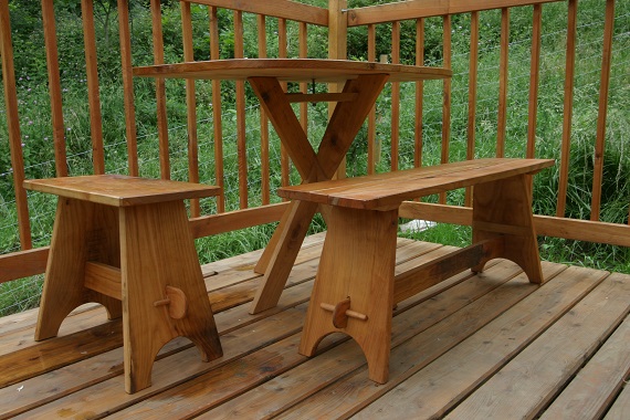 Photo de a terrasse de nos roulottes 2