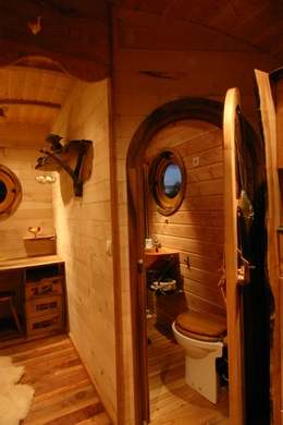 Porte cintrée roulotte