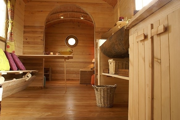 vue d'intérieure de la roulotte